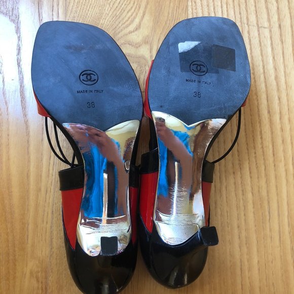 Chanel Patent Leather Lace-up Sandals - Picture 3 of 4